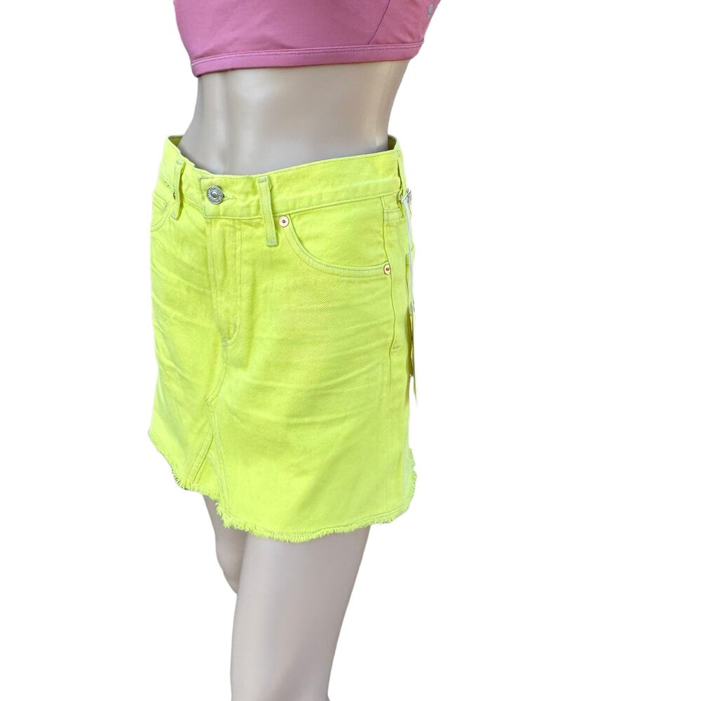 New Citizens of Humanity Blaze Premium Vintage Cut Off Mini Jean Denim Skirt 30